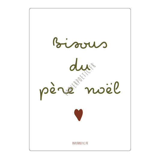 Carte Postale / Card "Bisous du père Noël"