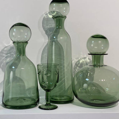 Verre à pied Visage vert