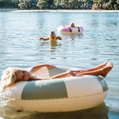 Bouée De Piscine Tube Rayures Olive