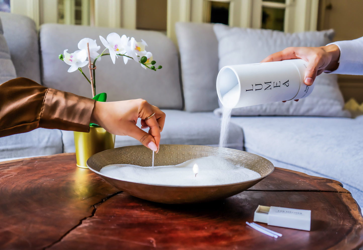 Bougie perlée mèches coton incluses 500 g
