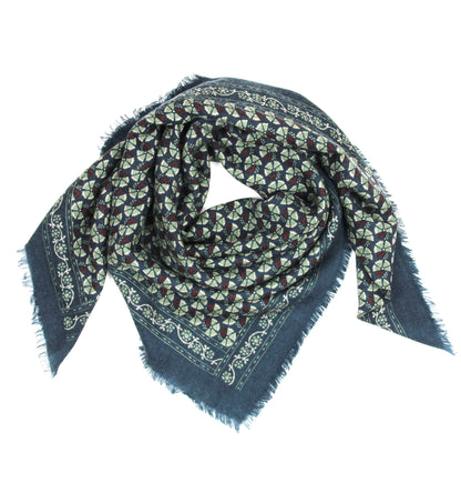 Carré Laine Valentine Marine