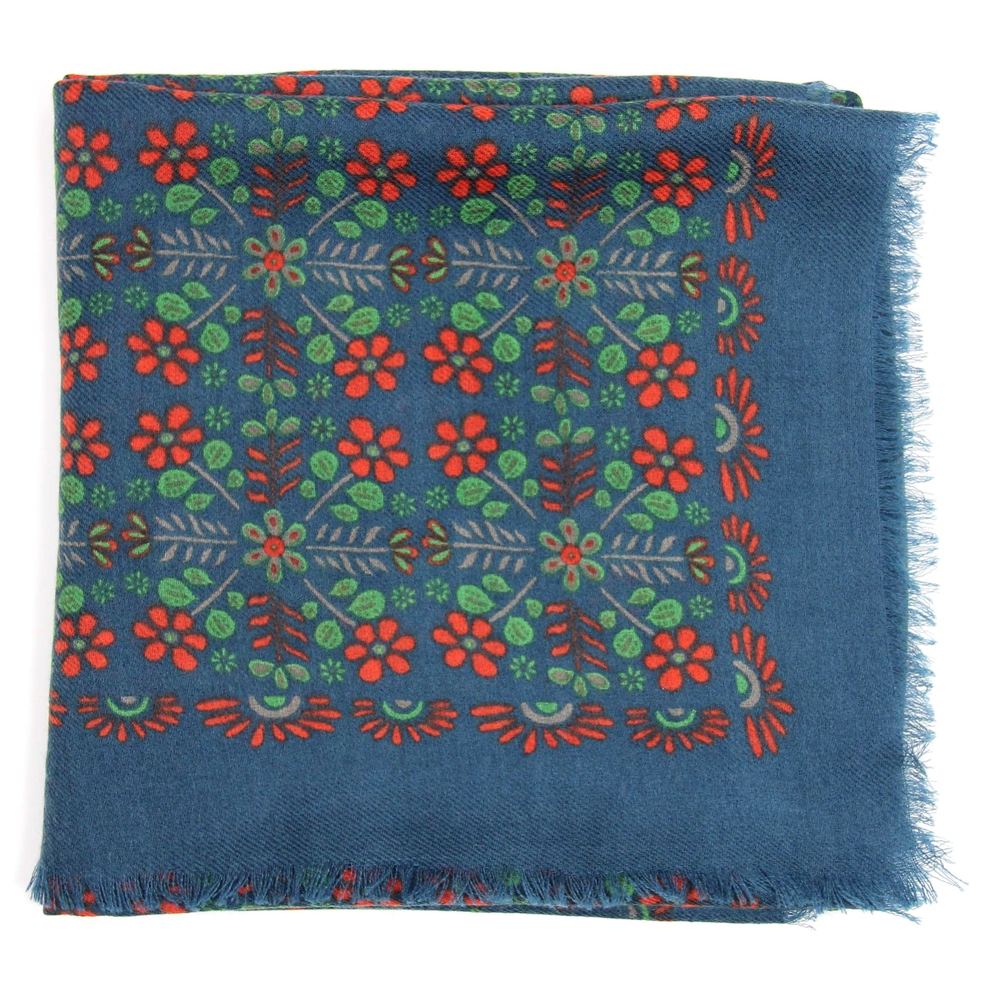 Carré Laine Agata Bleu