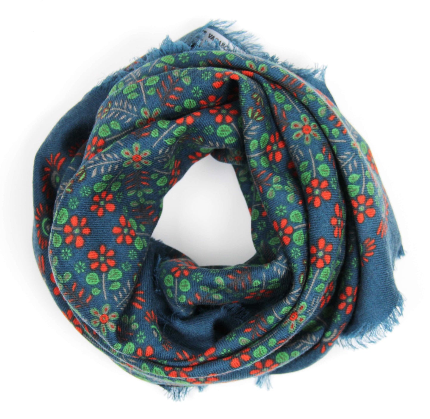 Carré Laine Agata Bleu