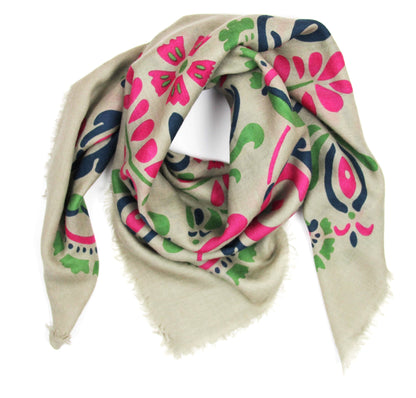 Carré Laine Tatiana Fushia