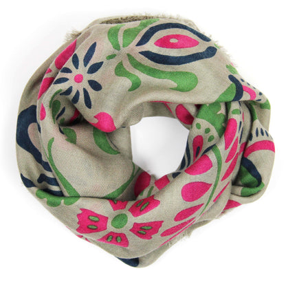 Carré Laine Tatiana Fushia