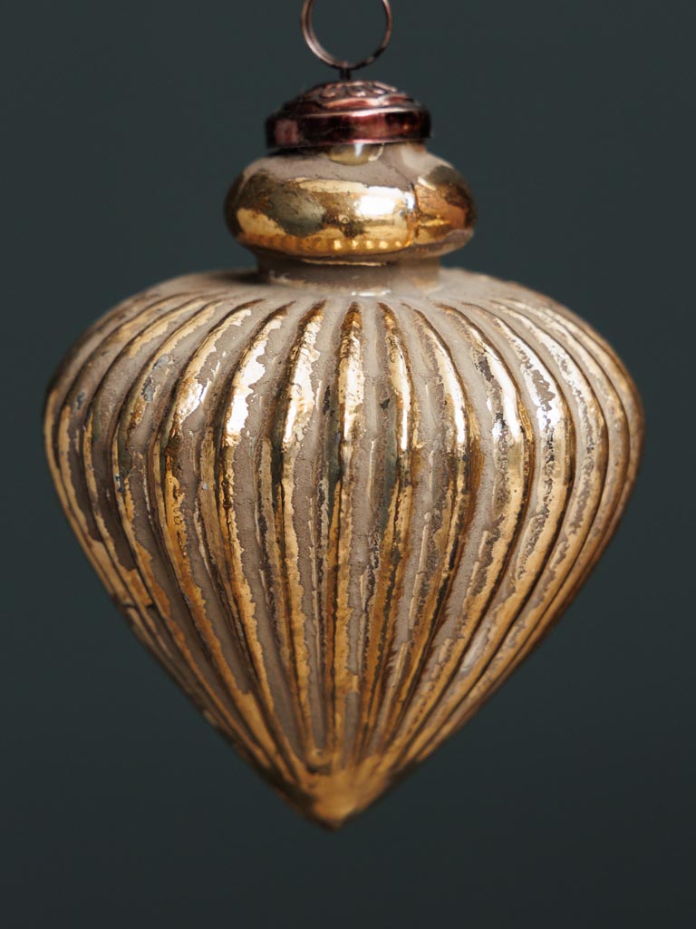 Lot de 2 grandes boules dorées