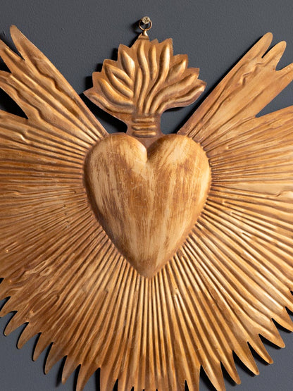 Ex Voto en fer doré et flammes