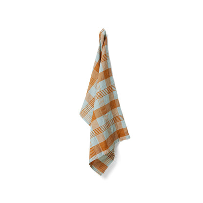 Torchon 60% Lin, 40% coton Amber blue