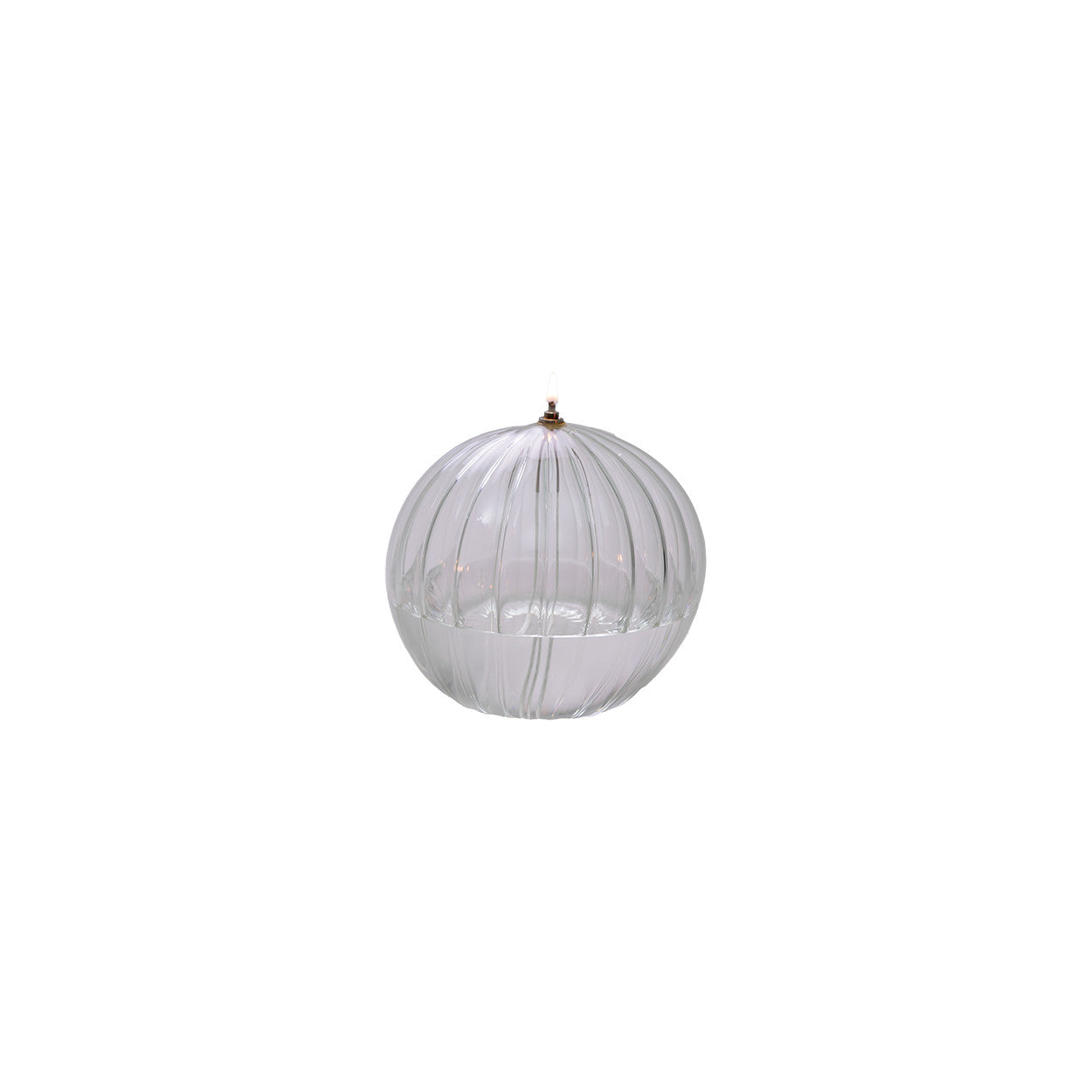 Lampe à huile sphère striée